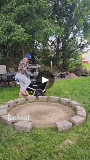 117K views · 399 reactions | Cheap Fire Pit Base Idea
DIY Project 
#yardwork #firepit #projectideas #garden | Kabsat | Kabsat · Original audio Outside Fire Pit Ideas Diy, Diy Bonfire Pit Cheap Backyard Ideas, Backyard Seating Area With Fire Pit, Cheap Fire Pit Ideas Backyard, How To Make A Fire Pit, Simple Backyard Fire Pit Ideas, Diy Fire Pit Ideas Backyard, Fire Pit Area Diy, Diy Fire Pit Ideas Cheap Simple