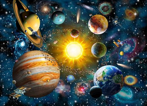 Solar System Wallpaper - 2000x1451 - Download Hd Wallpaper - Wallpapertip 1E4 Contact Images, Solar System Wallpaper, Astronaut Theme, Tat Inspiration, System Wallpaper, Jupiter Planet, Solar System Art, Planet Painting, Couples Blanket