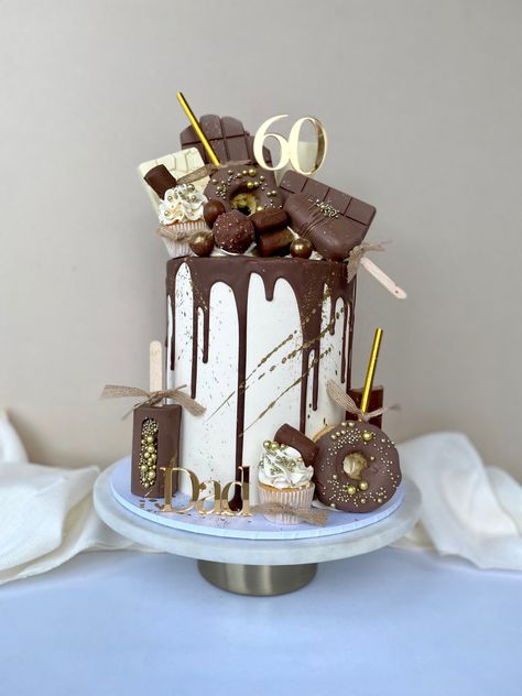 Tall Chocolate Cake Designs, Chocolate Overload Cake, Cake Design For Men, Tall Cake, Daisy Cake, 7 Cake, Chocolate Cake Designs, Chocolate Drip Cake, Daisy Cakes