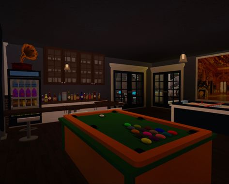 Game Room Ideas Bloxburg, Game Room Bloxburg, Bloxburg Strip Club Ideas, Bloxburg Game Room Ideas, Bloxburg Gaming Room Ideas, Bloxburg Arcade, Bloxburg Game Room, Bloxburg Gaming Room, Bloxburg Club