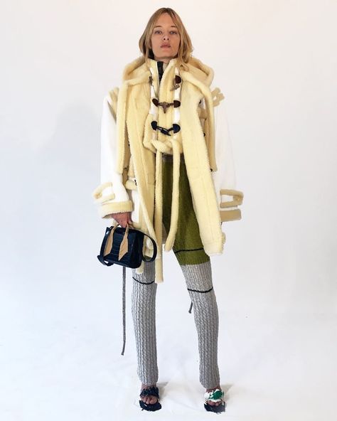 OTTOLINGER on Instagram: “AW20 vegan shearling jacket, fine knit pants and tape bag styled by @ursinagysi @nadinestrittmatter” Knit Pants, Shearling Jacket, Fashion Bags, Fur Coat, Trench Coat, Sweater Dress, Instagram Profile, Instagram Photos, Knitting