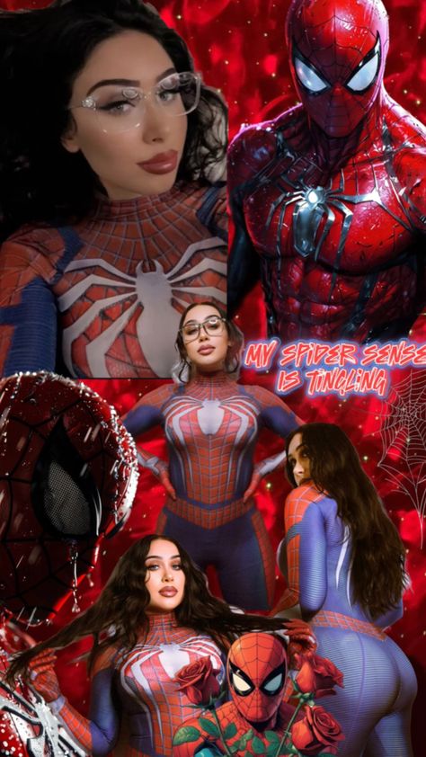 Spider-Man 🕷️ ❤️ #spiderman #cosplay #redaesthetic Spider Man And Woman Costume, Couples Costume Spiderman, Spider Man Couple Costume, Spiderman Couple Costume Aesthetic, Women’s Spiderman Costume, Spider Man Costume, Red Aesthetic, Women's Costumes, Mens Costumes