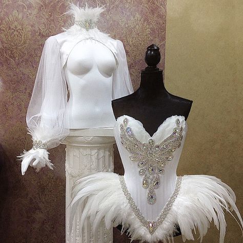 Goth Dress Wedding, Haute Goth, Gothic Fairytale, Burlesque Outfit, Future Costume, Bird Costume, Swan Princess, Gothic Corset, Overbust Corset