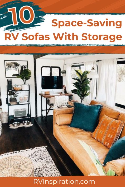 If you’re looking for a replacement RV sofa, why not get an RV couch with storage to make the space occupied by the couch more efficient? An RV sofa with hidden storage is a great place to store extra bedding, throw pillows, board games, books, and more. #rvsofa #rvfurniture #rvrenovation #rvinspiration Rv Couch Replacement, Rv Couch, Futon With Storage, Bedding Throw Pillows, Rv Sofas, Couch With Storage, Rv Furniture, Contemporary Loveseat, Furniture With Storage