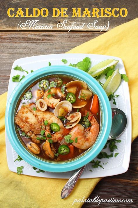 Mexican Seafood Soup, Mexican Seafood, Seafood Mix, Mexican Soup, Fish Soup, Seafood Soup, Mexican Foods, Seafood Dinner, Mexican Dishes