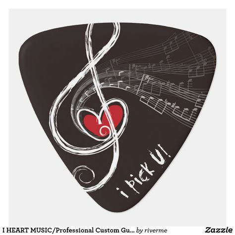 I HEART MUSIC/Professional Custom Guitar Pick I Heart Music, Best Karaoke Machine, Custom Guitar Pick, Guitar Picks Personalized, Heart Music, Custom Guitar Picks, Violin Lessons, Guitar Tattoo, Music Symbols