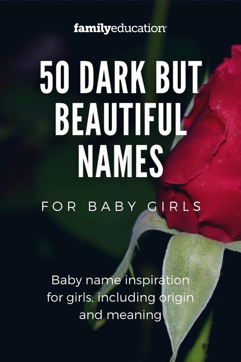 If you like all things witchy, dark, and maybe a little Gothic, this is the list of beautiful baby girl names for you. #babynames Creepy Names Ideas, Evil Female Names, Dark Academia Girl Names, Unique Female Names With Meaning, Evil Girl Names, Dark Baby Names, Goth Girl Names, Gothic Names Female, Witchy Girl Names