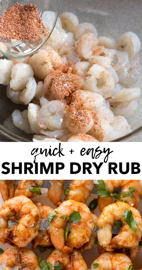 Get ready to elevate your shrimp game with this quick and easy shrimp dry rub recipe! This blend of savory seasonings is a game-changer, infusing your shrimp with incredible smoky flavor in just 5 minutes. Whether you're using the grill or the oven, this spice blend (that's not overly spicy) is your secret weapon. It's perfect for a fast and satisfying weeknight dinner or for impressing guests at a fun-filled weekend cookout. Shrimp Dry Rub, Seasoning For Shrimp, Grilled Shrimp Seasoning, Seafood Snacks, Dry Rub Recipes, Grilled Prawns, Pan Kitchen, Bbq Shrimp, Grilled Shrimp Recipes