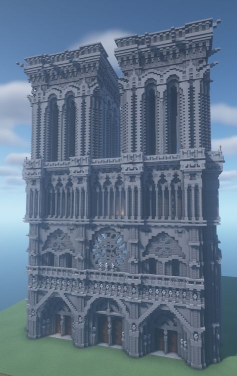 Work in progress - I will post the next part when it will be finished - Original build based on real pictures of the monument. Minecraft Monument, Minecraft Monuments, Minecraft Server, Minecraft Buildings, Real Pictures, Work In Progress, Notre Dame, Monument, Minecraft