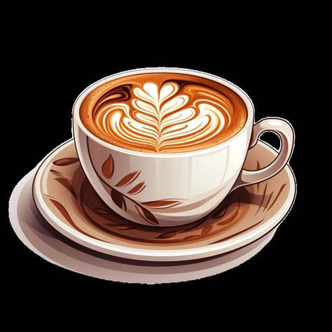 Latte Art Illustration, Latte Drawing, Drawing Cup, Coffee Designs Art, Coffee Cup Drawing, Coffee Cup Art, Store Design Boutique, Coffee Drawing, Coffee Illustration