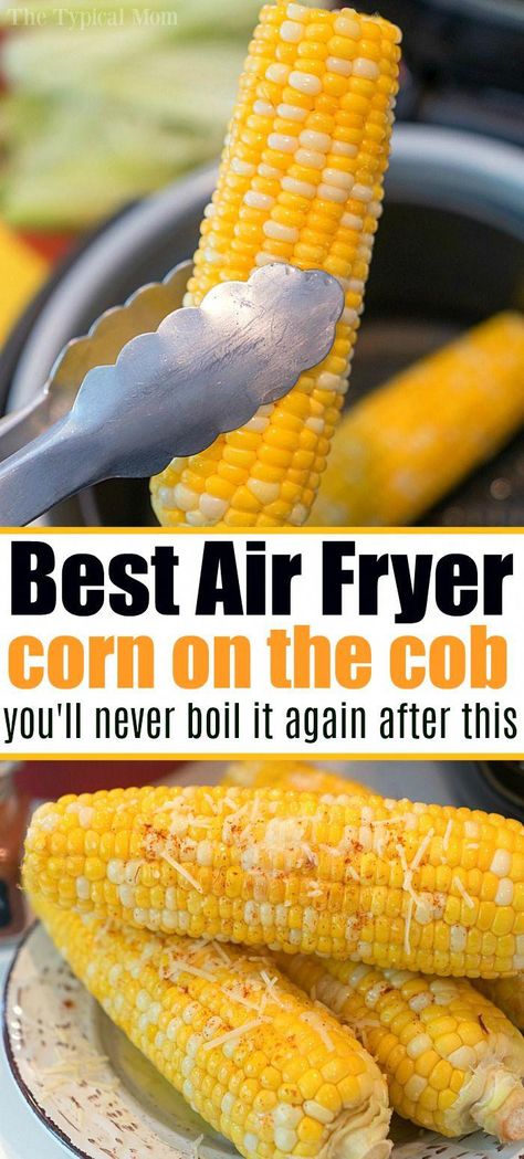 Air fryer corn on the cob fresh or frozen is cooked to perfection in your Ninja Foodi or other brand in just minutes! Tender kernels, perfect side dish! #airfryer #airfryercornonthecob #ninjafoodi #ninjafoodirecipes #corn #fresh #frozen #CookingTips Air Fryer Recipes Vegetables, Air Fryer Corn, Cook Corn, Air Fryer Cooking Times, Cooks Air Fryer, Best Air Fryer, Air Fried Food, Air Fryer Oven Recipes, Air Fry Recipes