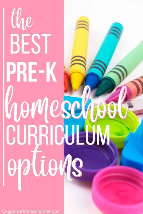 the best pre-k homeschool curriculum options written next to crayons and finger paint Preschool Language Arts Activities, Preschool Homeschool Curriculum, Preschool Language Arts, Pre K Curriculum, How To Homeschool, Homeschool Preschool Curriculum, Preschool Language, Preschool Lesson Plan, Preschool Homeschool