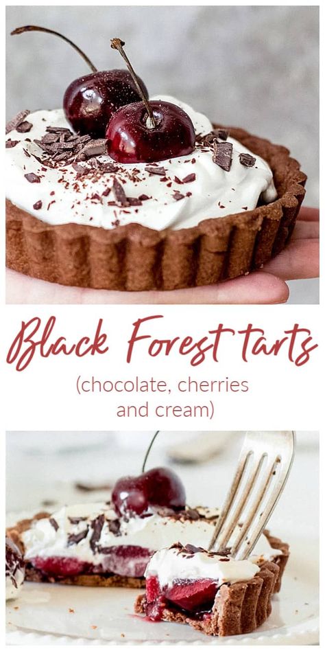 Black Cherries Recipes, Tart Recipes Chocolate, Cherry Chocolate Desserts, Sweet Tart Recipes, Tart Cherry Recipes, Easy Tarts, Cherry Tart Recipe, Lavender Tart, Chocolate Cherry Tart