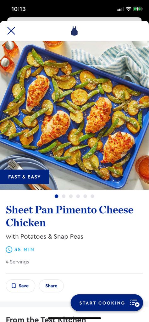 Blue apron recipe Blue Apron Recipe Cards, Pimento Cheese Chicken, Chicken With Potatoes, Blue Apron Recipes, Pickled Peppers, Cheese Chicken, Pimento Cheese, Blue Apron, Chicken Potatoes