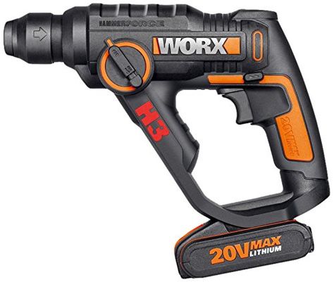 Compact design and light weight  The most convenient tool in its class for fatigue-free working  3 tools in 1 - Drill, driver & pneumatic hammer  20V Max Lithium battery technology: high capacity, no self-discharge, no memory effect and interchangeable with other WORX 20V tools  Accepts all common bits and SDS-plus bits Electric Tools, Tool Shop, Hammer Drill, Drill Driver, Electric Drill, Portable Power, Power Drill, Diy Tools, Lithium Battery