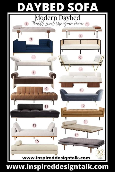 These are the best modern daybed room ideas I have founf for my living room makeover. Modern Daybed Room Ideas, Daybed Room Ideas, Daybed In Living Room, Daybed Styles, Daybed Room, Office Guest Bedroom, Living Room Stands, Fireplace Seating, Modern Daybed