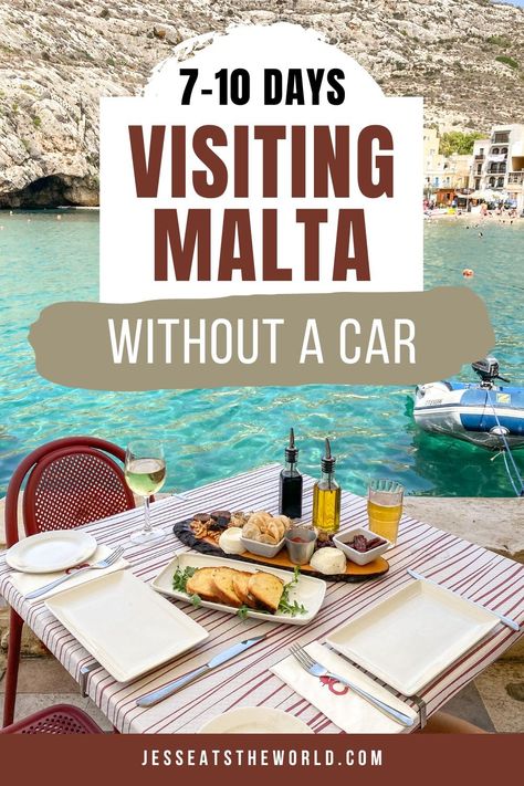 Visiting Malta Without a Car: The Ultimate 7-10 Day Itinerary - Jess Eats The World Visiting Malta, Malta Itinerary, Malta Travel Guide, Malta Gozo, Malta Travel, Dream Places, Anniversary Trips, Travel Places, Travel Europe