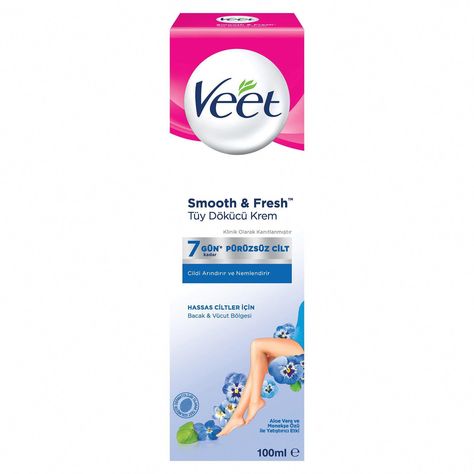 Veet Hair Removal Cream Sensitive (Tüy Dökücü Krem) 100 Ml While the new Veet Hair Removal Cream with Smooth &amp; Fresh technology effectively removes your unwanted hair; It both moisturizes your skin for up to 24 hours and does not leave bad odor on your skin thanks to its new fragrance technology. Get a pleasant hai Veet Hair Removal, Natural Hair Removal Remedies, Expensive Beauty Products, Underarm Hair Removal, Mole Removal, Bad Odor, Body Hair Removal, Hair Removal Cream, Unwanted Hair Removal