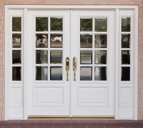 Aluminium Door Design, Build Your Own Cabin, Replacement Patio Doors, External French Doors, French Doors Exterior, Small House Front Design, Glass French Doors, French Doors Patio, Entrance Door Design