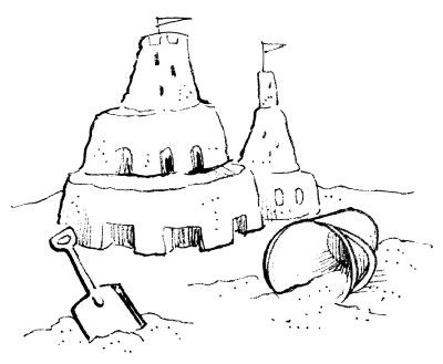 How To Draw Sand, Sandcastle Tattoo, Sand Castle Illustration, Sandcastle Drawing, Sand Castle Drawing, 500 Drawing Prompts, Beach Activities For Kids, Beach Sand Castles, Castle Sketch