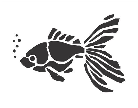 Fish stencil 1, tropical fish stencil, make your own signs fish stencil Outline Stencil, Fish Stencil, Fish Outline, Stencils For Kids, Free Stencils Printables, Make Your Own Sign, Mixed Media Diy, Bird Stencil, Reusable Stencils