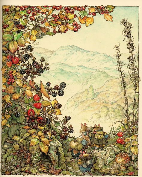 Jill Barklem, Brambly Hedge Bramley Hedge, Brambley Hedge, Maus Illustration, Jill Barklem, High Hills, Brambly Hedge, 동화 삽화, Marjolein Bastin, Sarah Kay