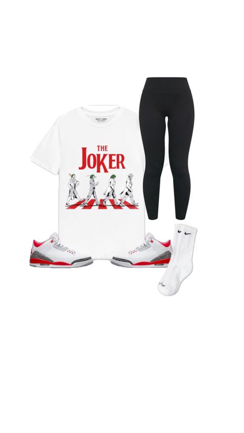 Red Jordan 3 Outfit, Red Jordan 3, Jordan 3 Outfit, Red Jordans, Rich Girl Aesthetic, Jordan 3, Rich Girl, Really Cute Outfits, Carnival