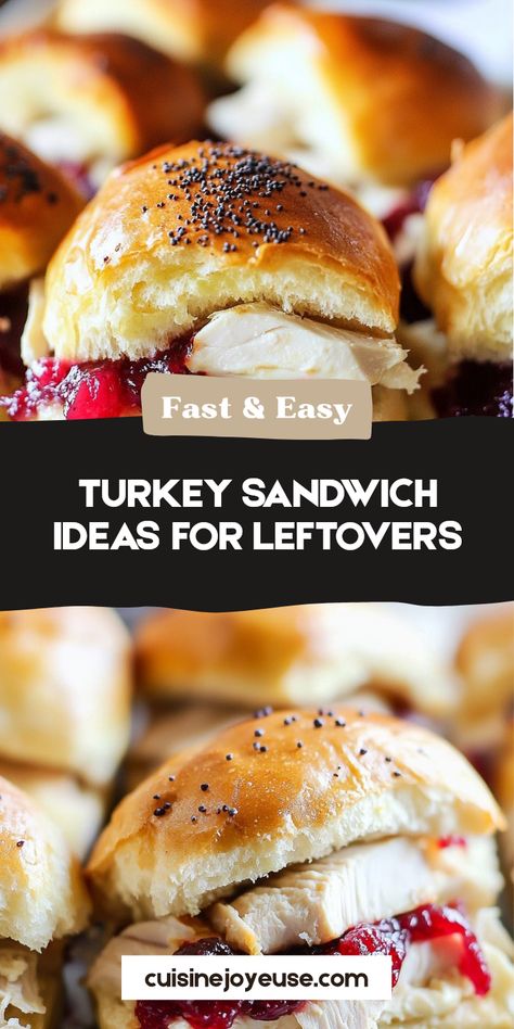 A collection of leftover turkey sandwich ideas featuring various recipes. This pin highlights easy to make meals perfect for using up holiday turkey leftovers with visuals of mouthwatering sandwiches. Turkey Sandwich Ideas, Avocado Quesadilla, Turkey Melt, Turkey Avocado, Cranberry Turkey, Classic Turkey, Turkey Club, Holiday Leftovers, Turkey Sandwich