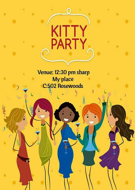 Kitty Party Invitation, Party Games For Ladies, Kitty Party Themes, Games For Ladies, Indian Invitation Cards, Indian Invitations, Coin Art, Kitty Party, Friendship Day