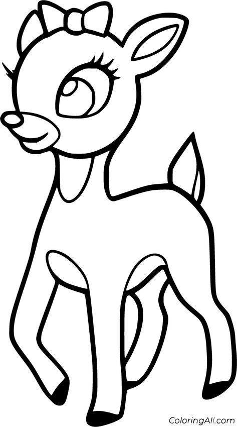 18 free printable Baby Deer coloring pages in vector format, easy to print from any device and automatically fit any paper size. Rudolph Coloring Pages, Movie Coloring Pages, Reindeer Drawing, Deer Coloring Pages, Rainbow Canvas, Rudolph The Red, Christmas Drawing, Red Nosed Reindeer, Baby Deer