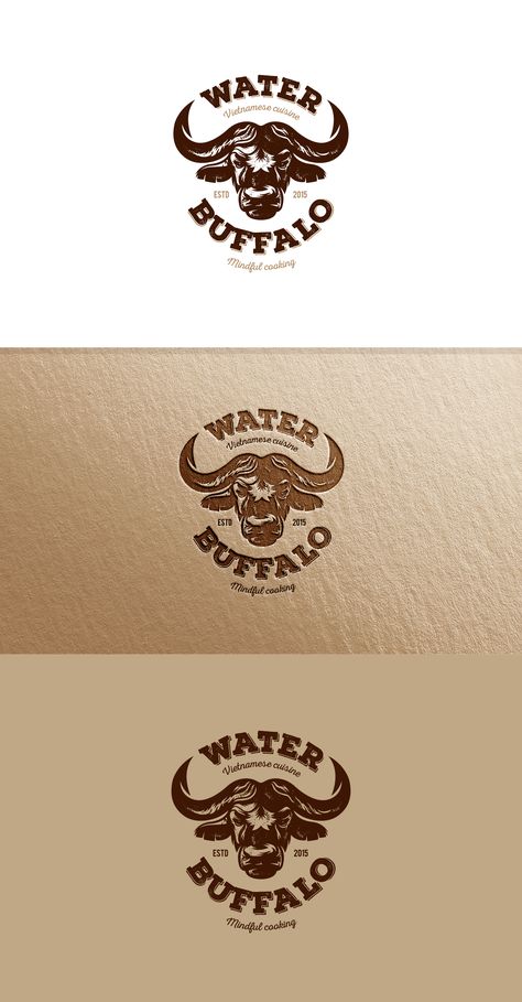 WATER BUFFALO LOGO by Injector Design Buffalo Tattoo, Bison Logo, Buffalo Logo, Buffalo Meat, Bum Tattoo, Hunting Tattoos, African Buffalo, Logo Graphic Design, Bull Logo