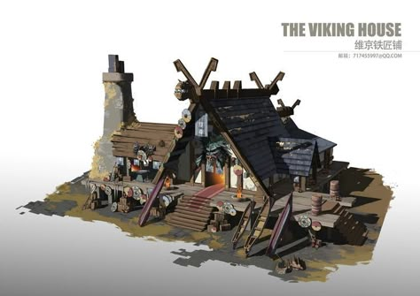 Nordic Architecture, Viking House, Viking Character, Conan Exiles, Viking Village, Timber Frame House, Nordic House, Simple Building, Yoga Burn