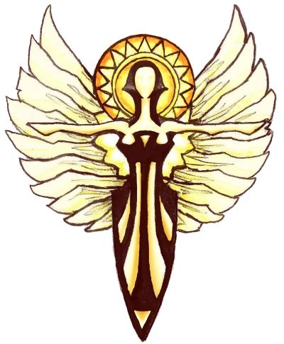 Sarenrae | Pathfinder Wiki | Fandom Holy Symbol, Healing Light, Pathfinder Rpg, Vox Machina, A God, Symbolic Tattoos, Gods And Goddesses, Coat Of Arms, Character Concept