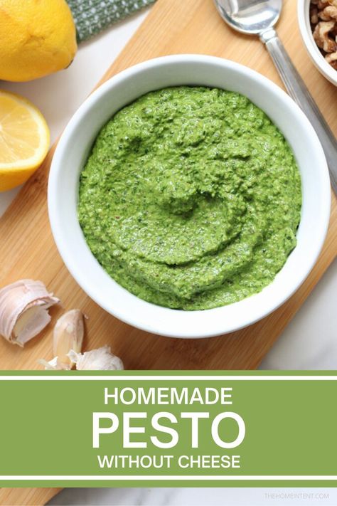 Pesto Recipe Without Cheese, Pesto Without Cheese, Dairy Free Recipe, Dairy Free Pesto, Dairy Free Recipes Easy, Homemade Pesto, Pesto Recipe, Dairy Free Recipes, Dessert Recipes Easy