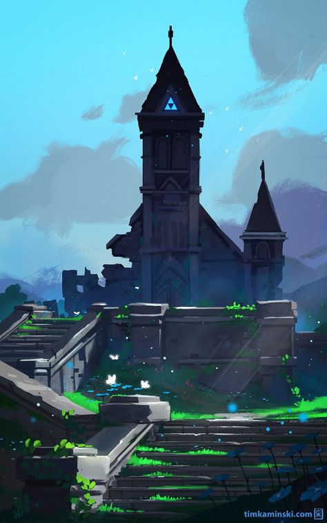 Zelda Botw Temple Of Time, Temple Of Time Breath Of The Wild, Temple Of Time Zelda, Zelda Background, Tim Kaminski, Temple Of Time, Zelda Totk, Hyrule Castle, Botw Zelda