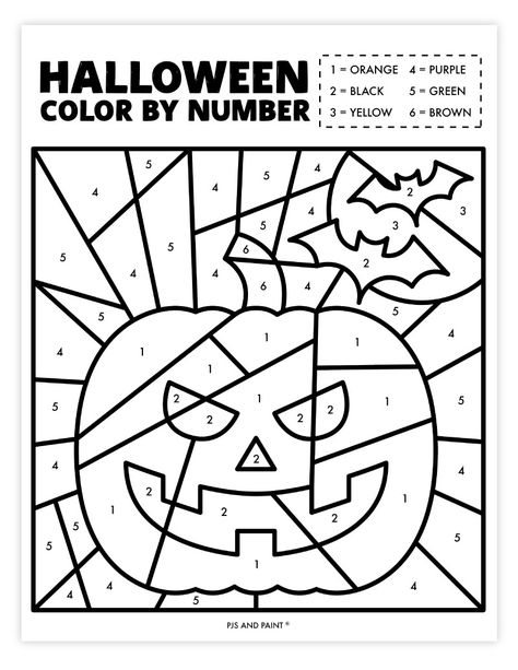 halloween color by number free printable Color By Number Halloween, Halloween Worksheets Preschool, Halloween Worksheets Kindergarten, Halloween Worksheets Free, Halloween Activity Sheets, Halloween Color By Number, Halloween Coloring Pages For Kids, Halloween Coloring Sheets, Color By Number Printable