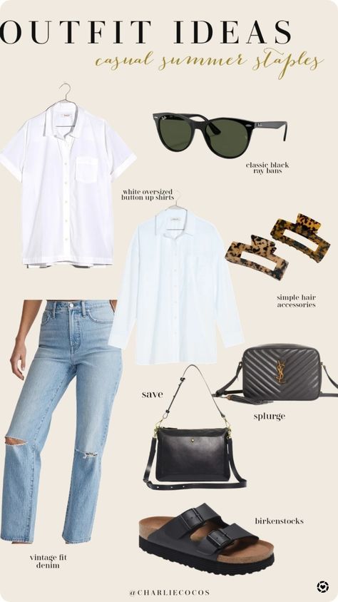 Outfit ideas for summer. Casual summer outfits. Summer staples. Birkenstocks. Crossbody bag. Vintage denim. Madewell. Ray bans. Follow me in the @LTK shopping app to shop this post and get my exclusive app-only-content! #liketkit #LTKstyletip #LTKshoecrush #LTKitbag @shop.ltk https://liketk.it/48R6w Birkenstock Outfit Summer Casual, Outfit Ideas For Summer Casual, Birkenstock Outfit Summer, Arizona Birkenstock, Outfit Ideas For Summer, Birkenstock Outfit, Pregnancy Outfits, Personal Brand, Birkenstock Arizona