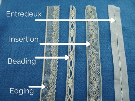 Heirloom Stitching, Insertion Lace, Lace Insertion, Sewing Bias Tape, French Sewing, Blouse Tutorial, Sewing Coat, Smocking Tutorial, Heirloom Dresses