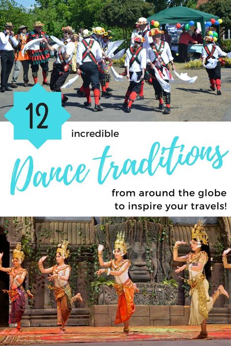 Check out these 12 incredible #dance traditions from around the globe! Dance | Dance travel | International dance | Traditional dance #folkdance #traditionaldance #internationaldance Dance Traditional, Teaching Dance, Travel International, Cultural Dance, International Dance, World Dance, Festivals Around The World, Traditional Dance, Folk Dance