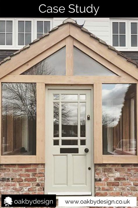 Porch Designs Uk, Front Porch Extension, Timber Porch, Oak Porches, Upvc Porches, Arch Pergola, Oak Projects, Garage Door Window, Bungalow Porch