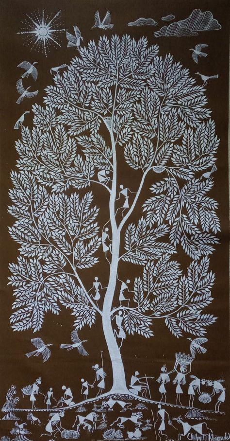 warli painting , village life of warli humans Worli Painting, Warli Painting, Contemporary Folk Art, Buddha Art Painting, Beautiful Art Paintings, Madhubani Art, Indian Folk Art, Madhubani Painting, Art Competitions