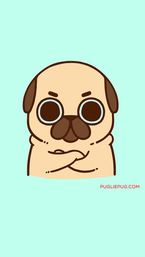 Kawaii Pets, Mop Dog, Pug Cartoon, Pusheen Cute, Perfect Background, Cute Puns, Kaiju Art, Cute Doodle Art, Cute Pugs