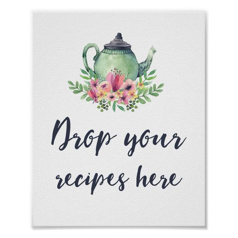 Tea Party Welcome Sign, Tea Party Wedding Shower, Watercolor Tea, Diy Tea Party, Bridal Tea Party, High Tea Party, Party Welcome Sign, Baby Shower Tea, Tea Party Invitations