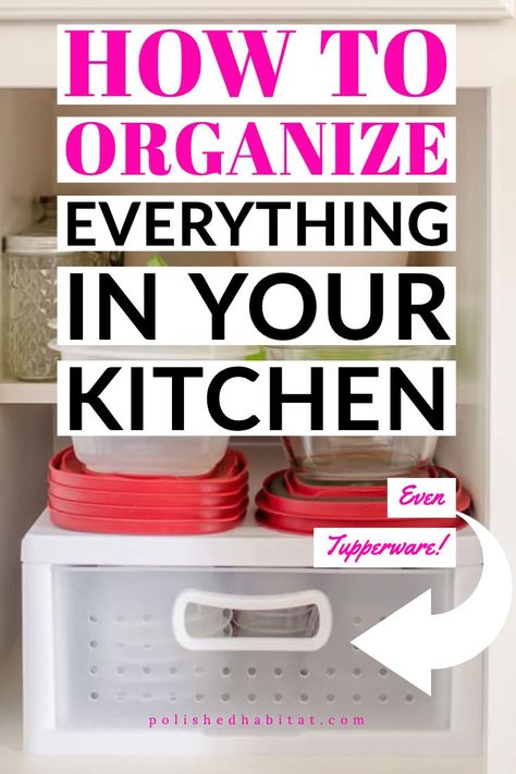 Kitchen Storage Solutions Organizers, Organizing Cabinets, Kitchen Hack Decor, Organize Kitchen Cabinets, Kitchen Hacks Diy, Kitchen Renovation Diy Ideas, Kitchen Cupboard Organization, Cupboards Kitchen, Organizing Kitchen