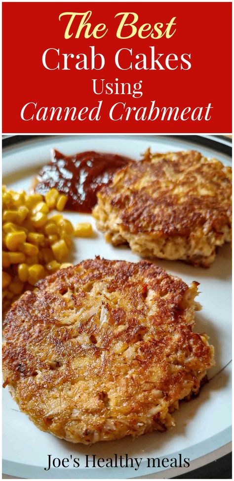 Canned Crab Cakes Recipe, Crab Cakes With Canned Crab, Best Crab Cakes Recipe, Canned Crab Recipes, Can Crab Meat Recipes, Crab Cake Recipe Easy, Crab Cakes Recipe Best, Healthy Crab Cakes, Crab Cake Appetizer