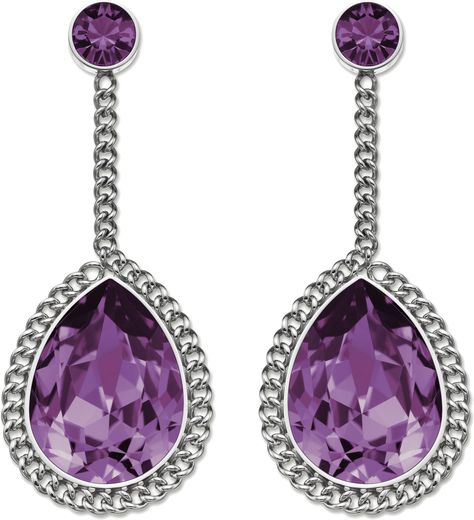 Purple Diamond Earrings, Jewelry Png, Earrings Aesthetic, Purple Diamond, Purple Jewelry, Purple Necklace, Crystal Figurines, Fantasias Halloween, Purple Earrings