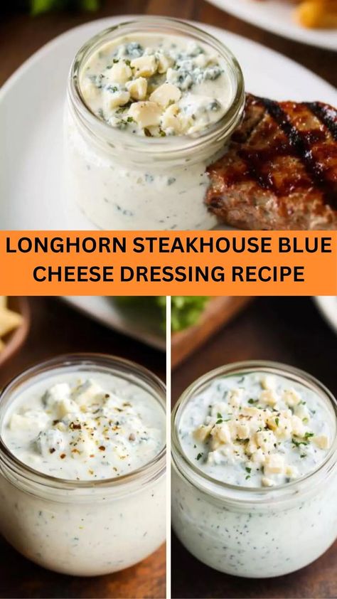 Longhorn Steakhouse Blue Cheese Dressing Recipe – Bite Blaze Blue Cheese Vinaigrette Dressing Outback, Balsamic Blue Cheese Dressing, Restaurant Blue Cheese Dressing, Chart House Blue Cheese Dressing, Longhorn Blue Cheese Dressing Recipe, Steakhouse Blue Cheese Dressing, Blue Cheese Ranch Dressing, Dipping Recipes, Blue Cheese Salad Dressing