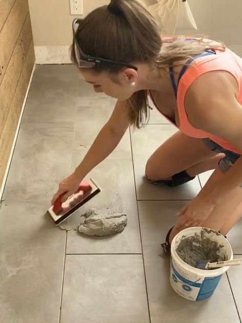 DIY Concrete Tile – REVOTILE by Daltile Cement Floor Tiles Kitchen, Change Tile Color, Cement Interior Floors, Diy Concrete Bathroom Floor, Diy Concrete Tiles Floor, Concrete Shower Diy, Daltile Floor Tile, Paint Tile To Look Like Concrete, Concrete Floor Over Tiles