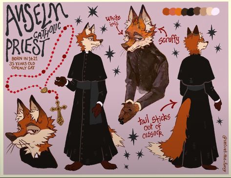 Fursona Design, Doctor Oc, Fox Oc, Fursona Ref Sheet, Dog Fursona Art, Anthro Fox Drawing Reference, Fursona Adopt, Halloween Fursona Art, Unique Fursona Species