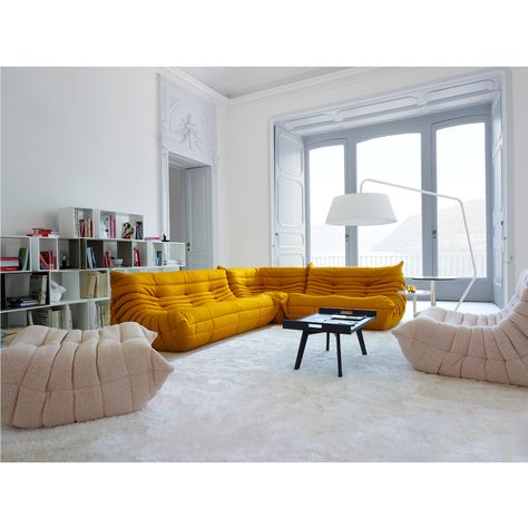 Michel Ducaroy, Fireside Chairs, Togo Sofa, Ligne Roset, Three Seater Sofa, Contract Furniture, Large Sofa, French Furniture, Ferm Living